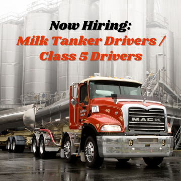 Milk Tanker Drivers / Class 5 Drivers 